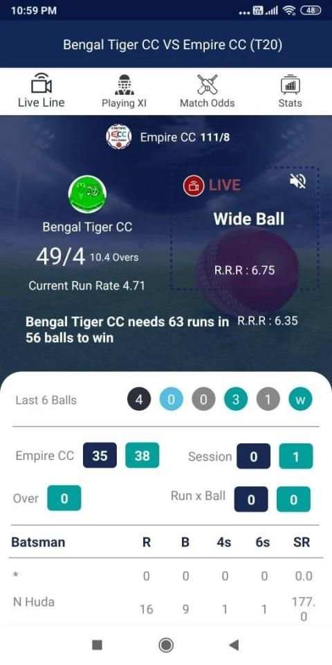 Fair Cricket Line स्क्रीनशॉट 2
