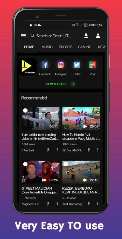 Video-oder Downloader स्क्रीनशॉट 1