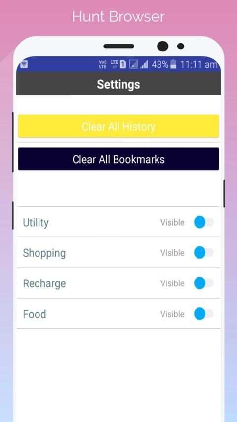Hunt Browser - 5G Browser स्क्रीनशॉट 3