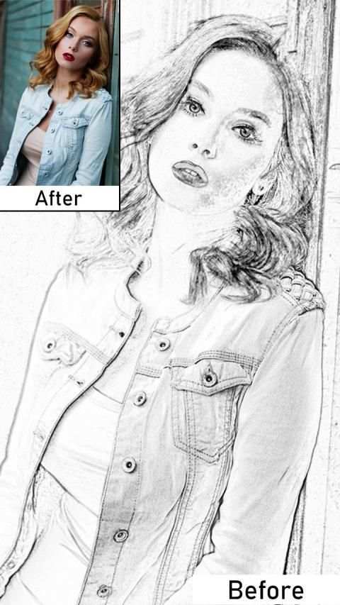 Pencil Sketch Photo Maker स्क्रीनशॉट 1