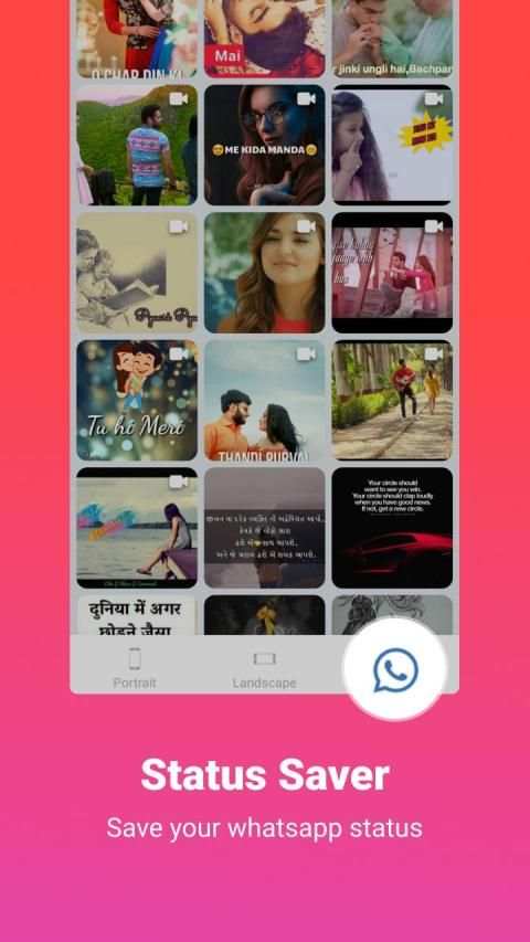 Full Screen Video Status for WhatsApp 1 تصوير الشاشة