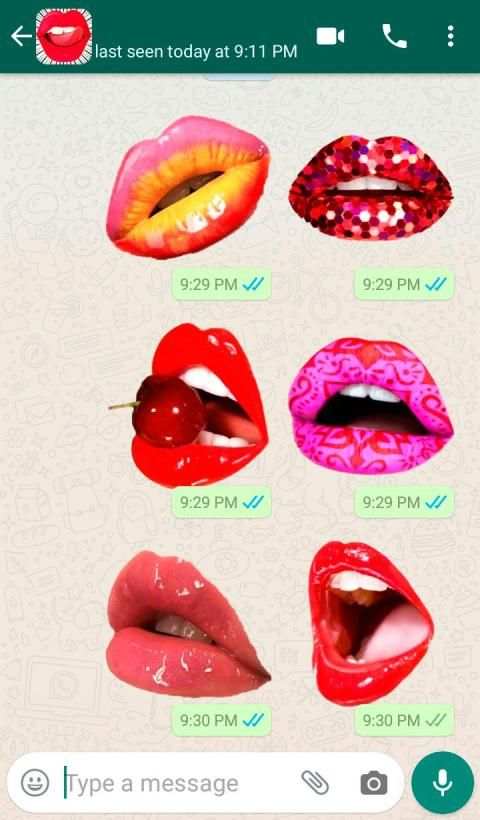 Lips Kiss Stickers for WhatsApp * WAStickerApps screenshot 9