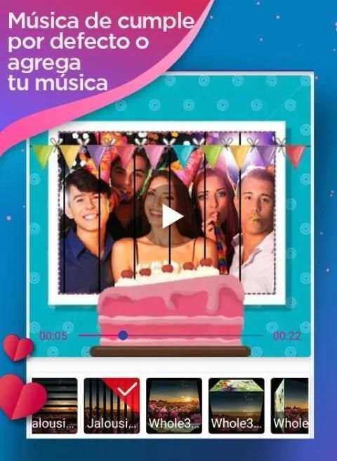 *Video de cumpleaños con musica y fotos स्क्रीनशॉट 4