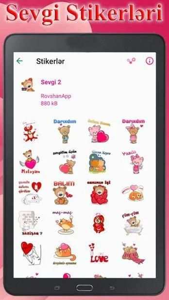 Sevgi Stikerləri - Azəricə WhatsApp Stikerləri screenshot 1