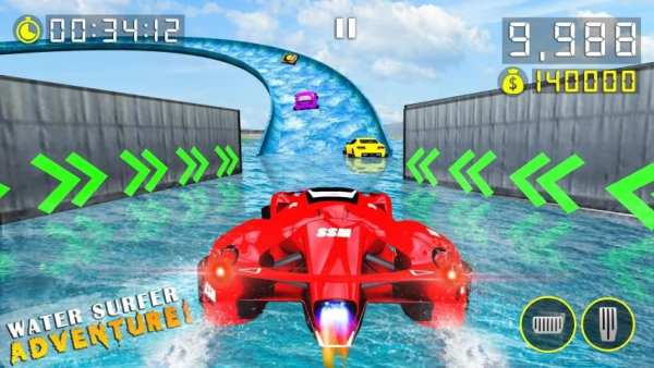 Water Car Racing Stunts 2020 स्क्रीनशॉट 2