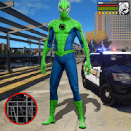 Super Amazing Green Spider Rope Hero Miami Gang आइकन