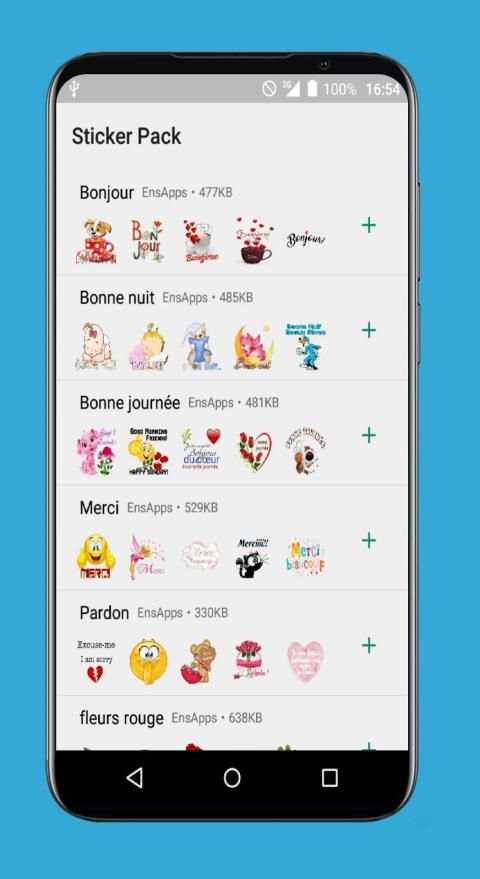Autocollants Bonjour et Bonsoir WAStickerApp screenshot 1