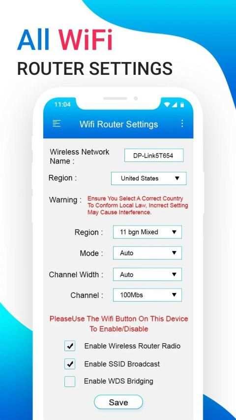 All WiFi Router Settings स्क्रीनशॉट 1