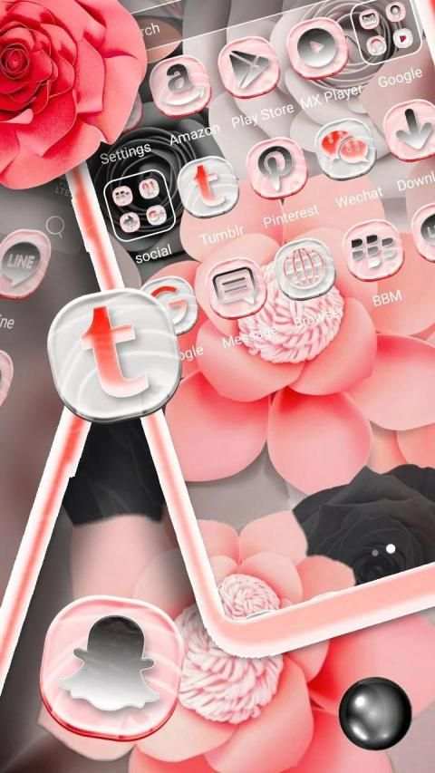 Rose Flower Beautiful Launcher Theme screenshot 1