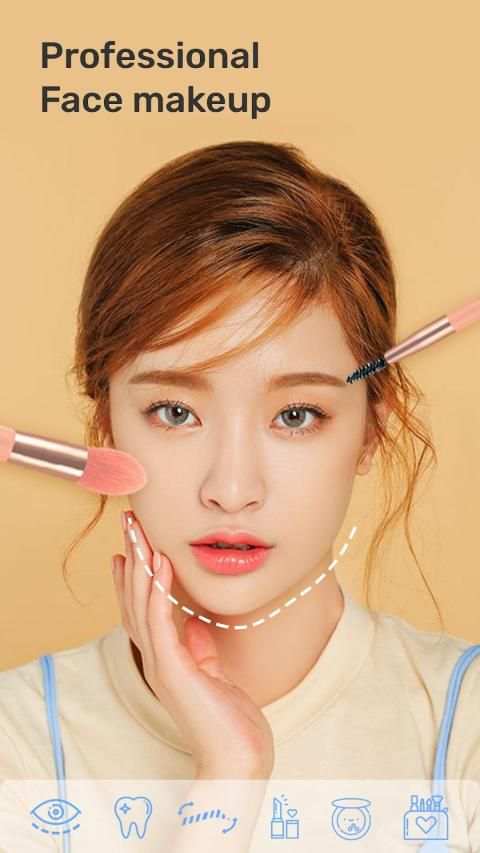 Face Makeup Photo Editor With Slim Face, Dye Hair screenshot 5