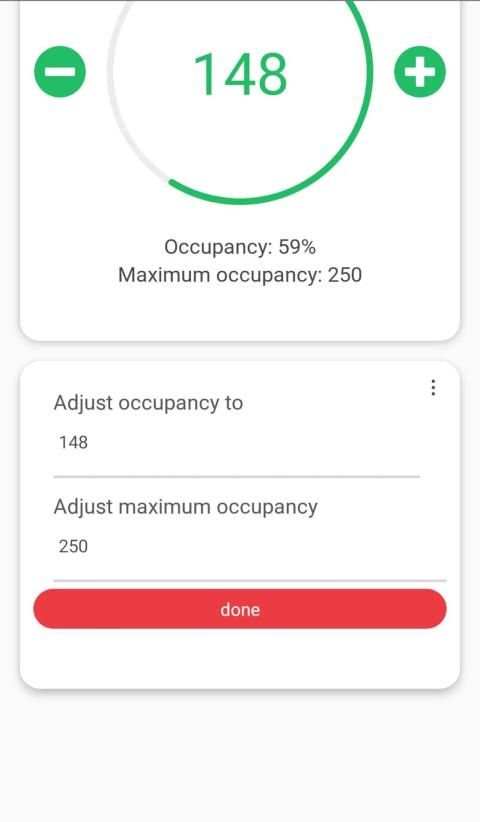 Occupancy tracker screenshot 2
