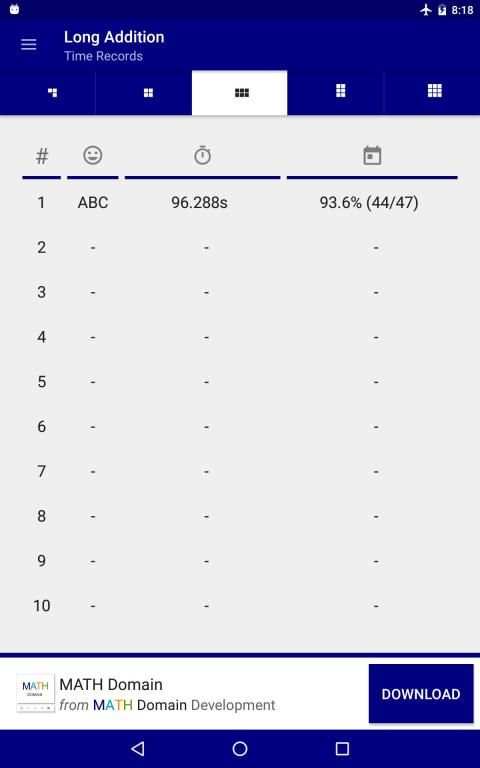 Long Addition screenshot 2