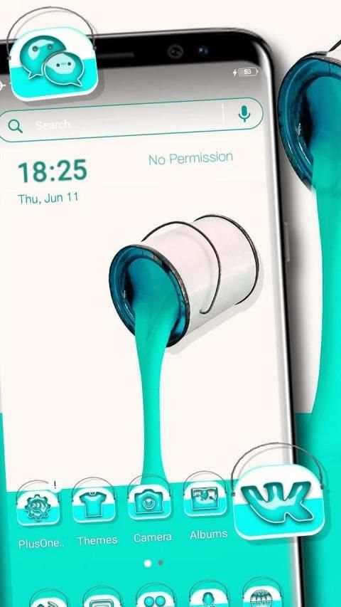 Cyan Paint Box Launcher Theme screenshot 4