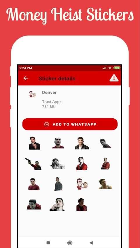 Money Heist Stickers for WhatsApp (WAStickerApps) स्क्रीनशॉट 3