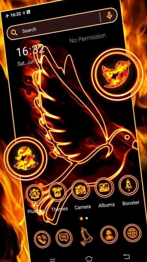 Fire Dove Launcher Theme screenshot 4