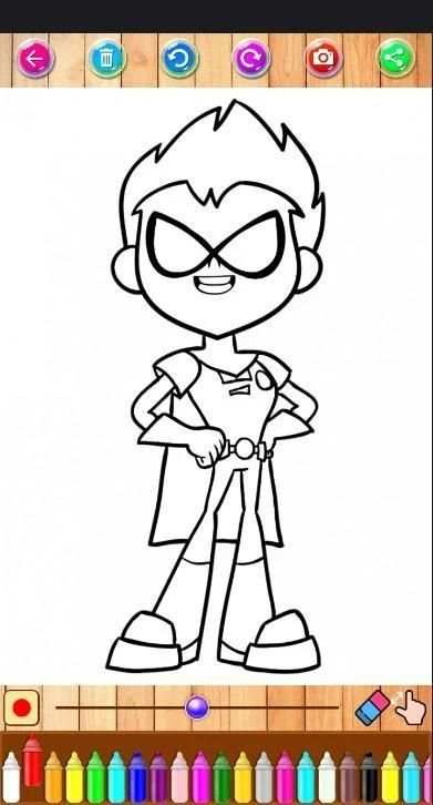Teen Coloring Book Titans Go Go Go screenshot 4