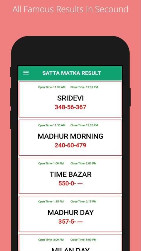 Satta Matka Result - fast satta king results screenshot 1