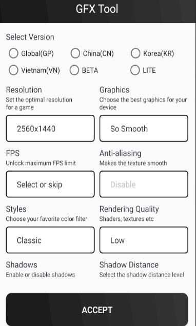 GFX Tool For Pubg Supreme स्क्रीनशॉट 1
