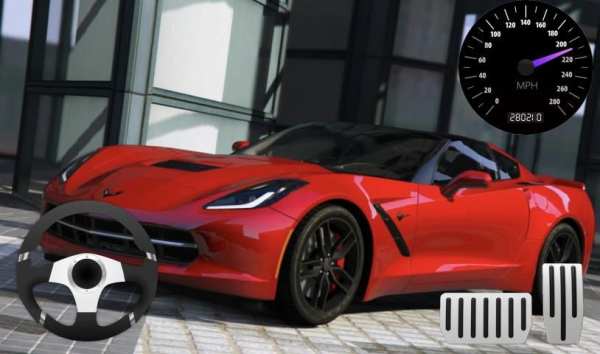 City Driving Chevrolet Corvette Parking स्क्रीनशॉट 2