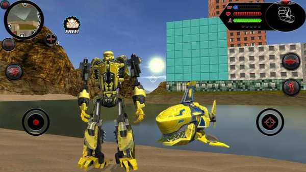 Wild Robot Shark Attack - Transforming Shark Robot स्क्रीनशॉट 3