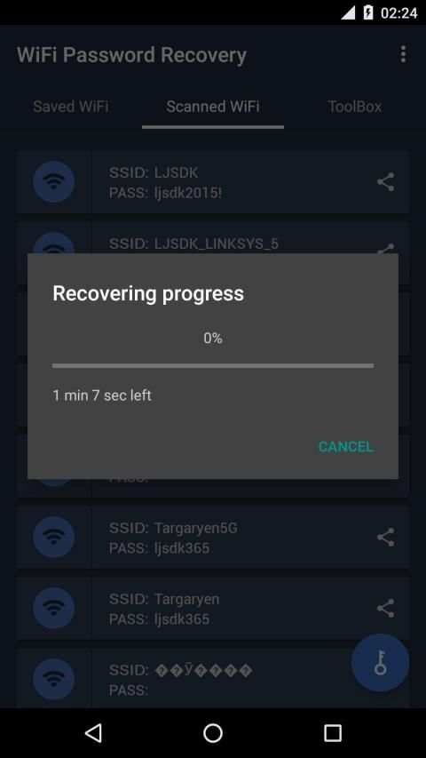 WiFi Password Recovery स्क्रीनशॉट 3