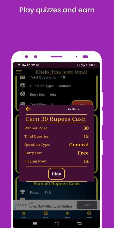 Quizer : Play Quizes and Earn Cash screenshot 7