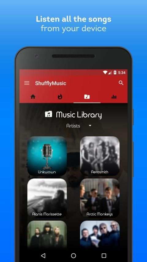 Shuffly Music - Song Streaming Player स्क्रीनशॉट 7