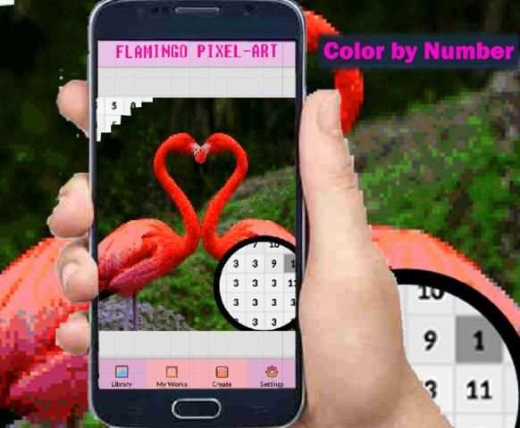 Flamingo Bird Color By Number-Animal Pixel Art screenshot 5