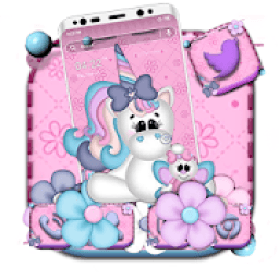 Cute Unicorn Launcher Theme आइकन