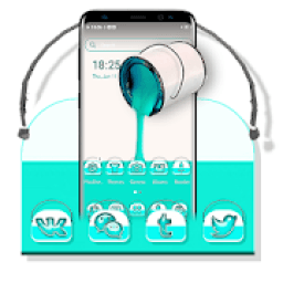 Cyan Paint Box Launcher Theme आइकन