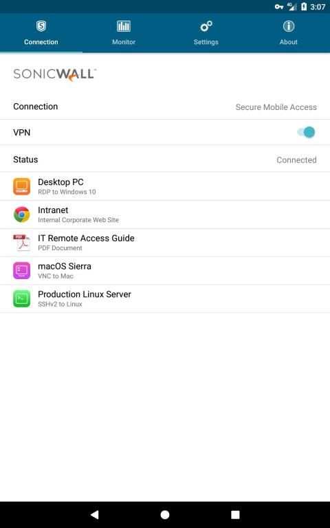SonicWall Mobile Connect screenshot 3