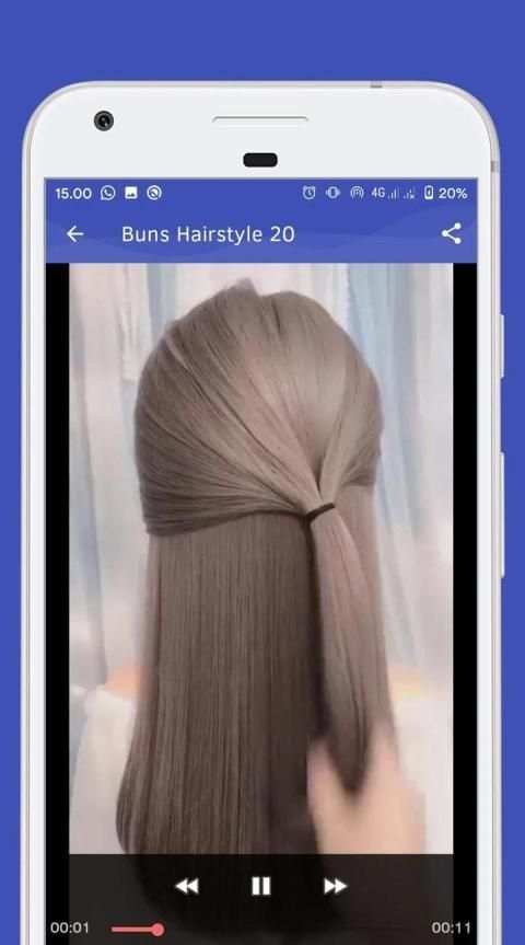 Buns Hairstyle - Video Step By Step Offline screenshot 3