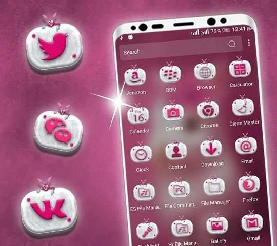 Cute Bunny Launcher Theme स्क्रीनशॉट 4