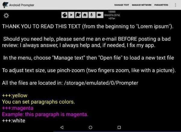 A Prompter for Android स्क्रीनशॉट 8