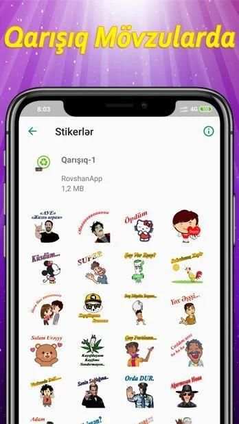 Menim Stikerim - Azerbaijan Stickers for WhatsApp screenshot 3