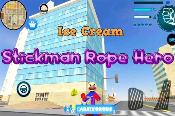 Ice Cream Stickman Rope Hero स्क्रीनशॉट 3