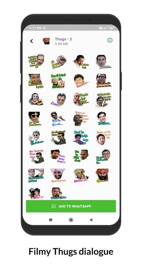 Hindi Stickers for WhatsApp: Text chat stickers screenshot 7