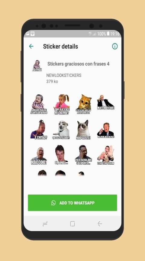 Stickers graciosos con frases para WhatsApp 2020 screenshot 3