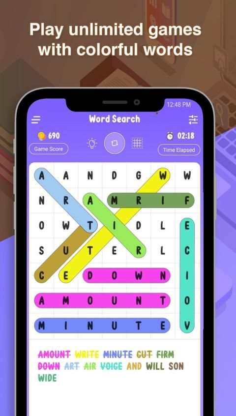 Word Search Game - Free Puzzle स्क्रीनशॉट 1