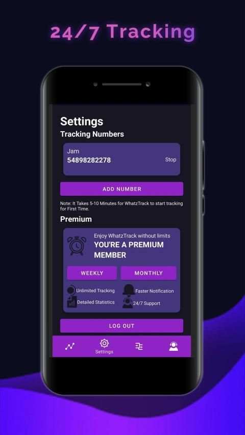 WhatzTrack PRO - Last Seen Online Tracker स्क्रीनशॉट 4