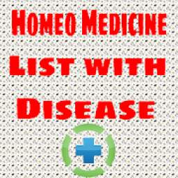 Homeopathic medicine list with disease