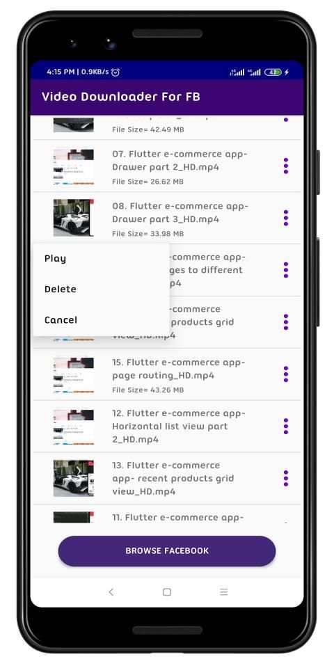 Video Downloader For Facebook (HD & SD) स्क्रीनशॉट 6