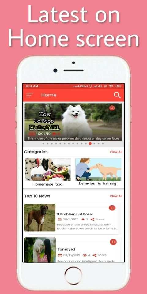Dog and owner : Breed info , News , Diet , fact स्क्रीनशॉट 2
