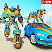 Wild Cheetah Transforming Robot Car Robot Games