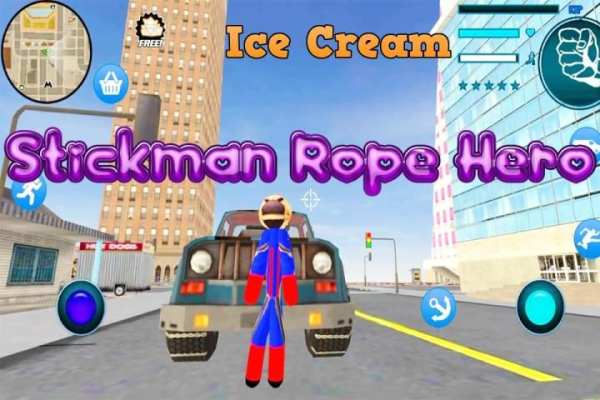 Ice Cream Stickman Rope Hero स्क्रीनशॉट 2