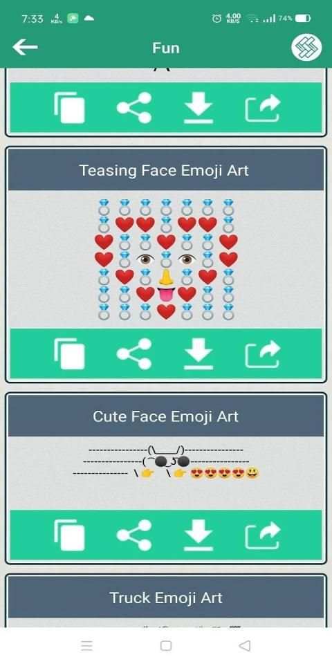 Emoji Art Sharing स्क्रीनशॉट 1