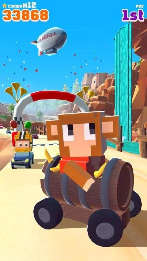 Blocky Racer - Endless Racing स्क्रीनशॉट 12