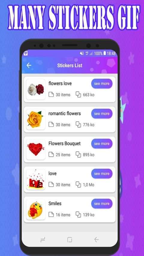 Love Roses Stickers For WhatsApp - Kiss GIF screenshot 2