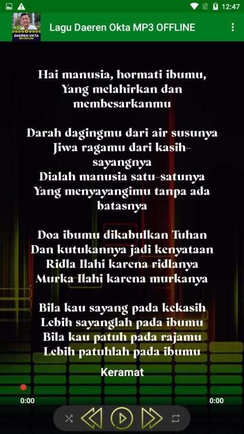Lagu Daeren Okta MP3 OFFLINE screenshot 2