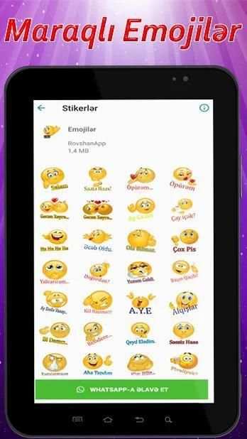 Menim Stikerim - Azerbaijan Stickers for WhatsApp screenshot 6